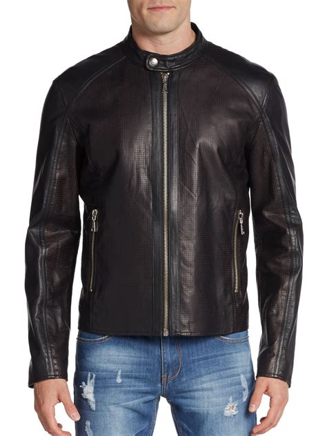 versace jeans perforated leather jacket|Versace Jeans jacket women.